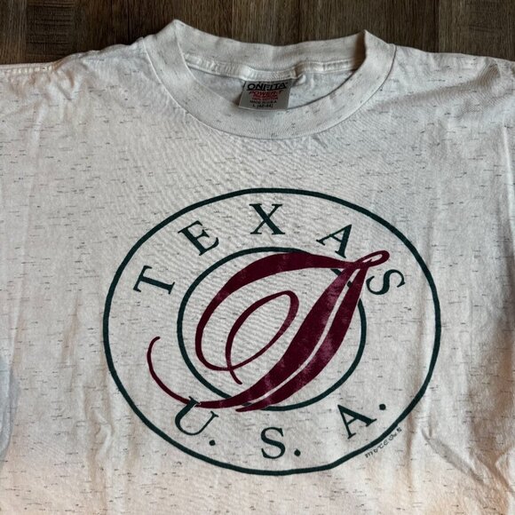 Vintage 90s Texas USA T Shirt Oneita Single Stitch - Picture 2 of 4